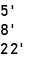 5' 8' 22'